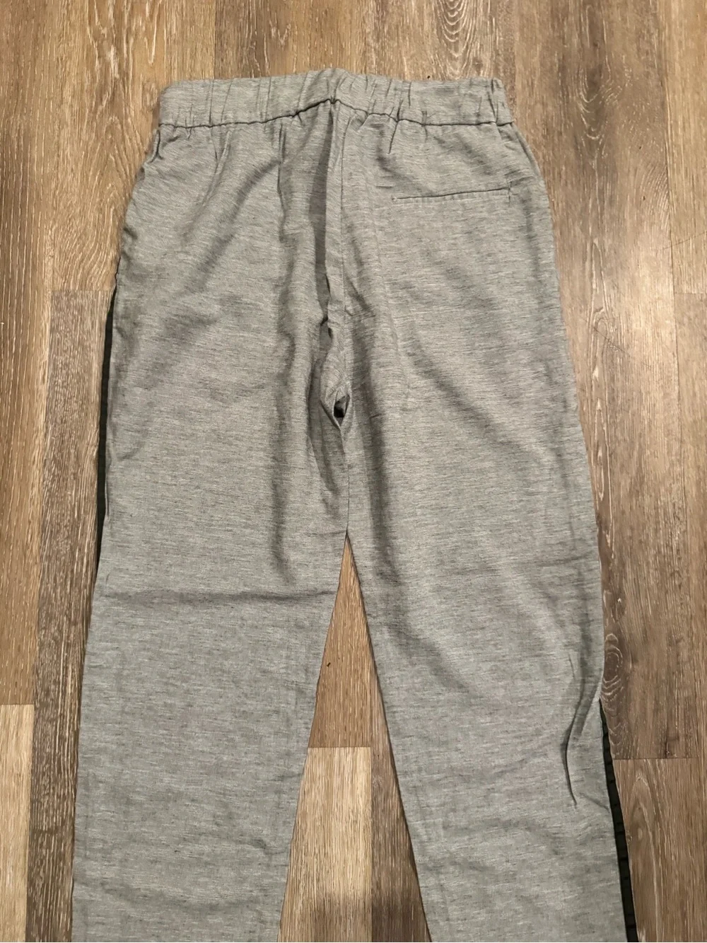 Zara trafuluc linen gray with green stripe trouser